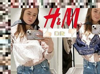 H&M Try On Haul New outfits Underwear in Dressing Room