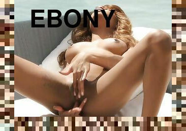 Ebony Florence Dolce shows off her naked boobs