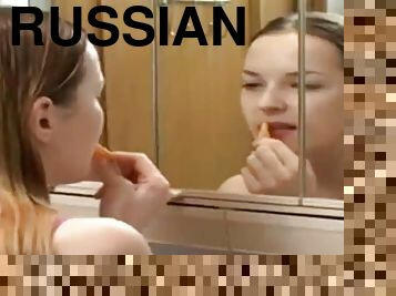 Oral sex by russian teens in the bathroom