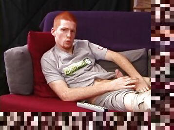 Redhead Tristian hasnt cum in three days, so hes hot to jerk off. Seconds later, this cute young guy is stroking his cock naked and spinning around...