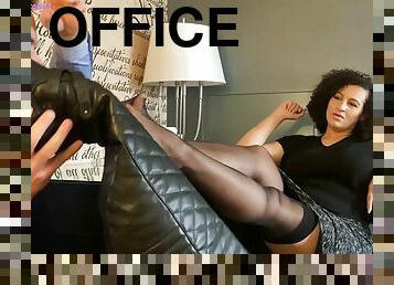 Foot domination in the office part 1