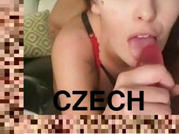 amateur, menghisap-zakar, solo, merokok, orang-czech, rambut-perang, tatu