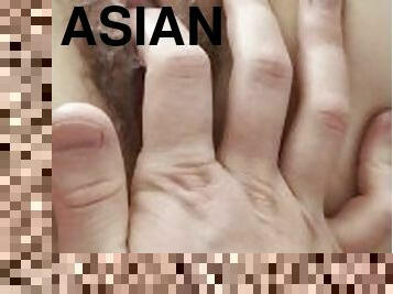 asiatisk, røv, store-patter, fisse-pussy, kone, amatør, hjemmelavet, fingering, kæreste-kvindlig, sød