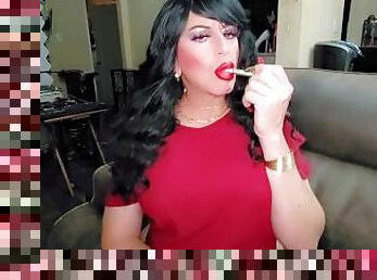 smoking stoned makeup tranny crossDresser chill with me
