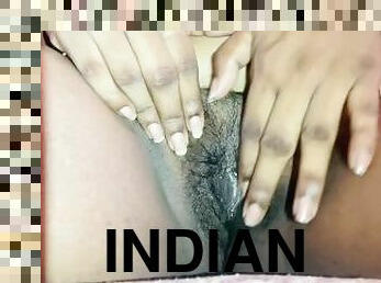Indian Girl Fingering & Squirting over her Bed