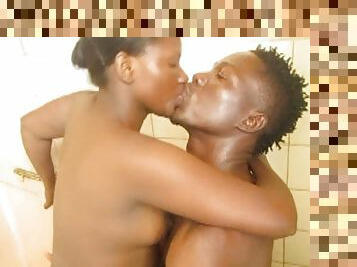 Horny African Brownskin Couple Fucking In Hardcore Bathroom!