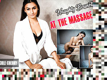 At The Massage Parlor - Naughty Brunette - VRpornjack