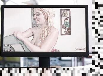 Cartoon porn video - Dress change scene of a beautiful girl