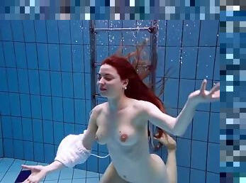 Relaxing underwater show with hot girls