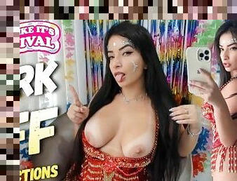 Brazilian Carnaval joi jerk off instructions with Emanuelly Raquel big butt and big tits latina