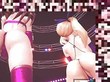 mmd r18 Kizuna Ai &amp; Mirai Akari Sexi Mi 3d hentai nsfw