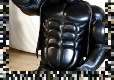 I drank the cum from my leather daddy and I have very cumshout! - SMITIZEN MASK - MUSCLE SUIT FETISH