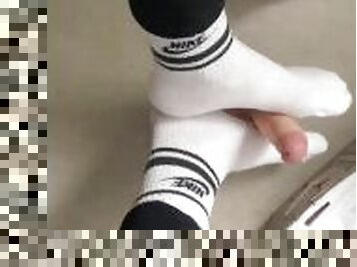 ????Foot fetish white socks part 2