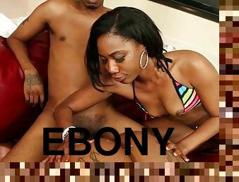 Two Sexy Ebony Nipples Suck BBC