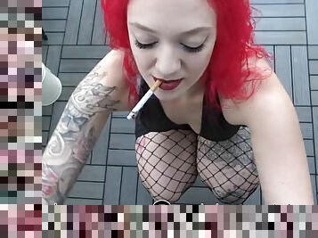 Redhead german slut Valery Venom gives a sloppy free fuck to a stranger