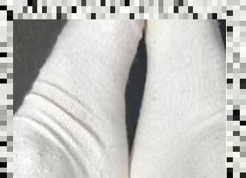 White Tube Sock Fetish In Car