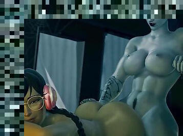 Futa Widowmaker Fucking D.Va&#039;s Plump Ass