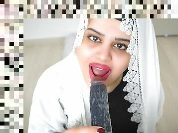 Real Arab StepMom In Hijab Squirting Wet Pussy Dildo.