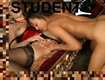 Naughty student engage in hot lesbian sex with her dirty teacher