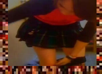 Schoolgirl skirt is adorable on webcam girl