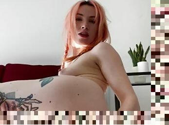Hot redhead tattooed slut gets naked on cam