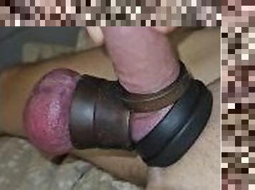 Cock Massage with Ballstretcher and Cockring