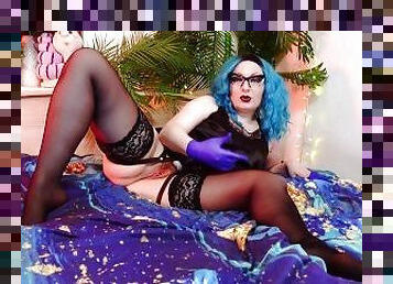 Suck My Strap-on FemDon POV dirty talk video - curvy MILF in stockings