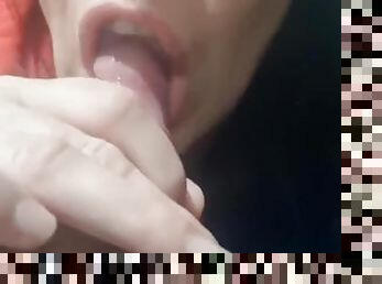 Horny teen loves swallowing cum