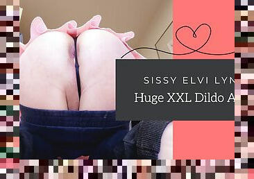 Sissy Elvi Lynx fucks and sucks her massive dildos (Preview)