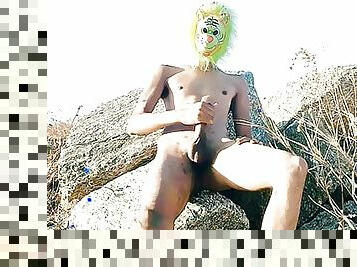 Indian teen gay boy cumshot in forest