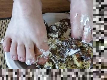 Feet VS Donuts And Whipped Cream