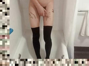 Sexy Femboy peeing on herself!