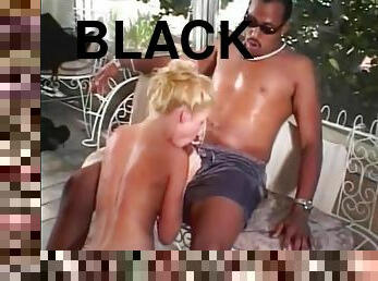 Big Dick Black Stud Fucks Blond With Round Ass On The Patio