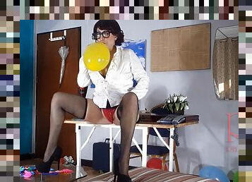 Office Obsession, The secretary Inflatables balloons masturbates with balloons. 12 cam  2