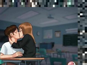 Summertime saga #17 - Kissing with the french teacher at school - Gameplay