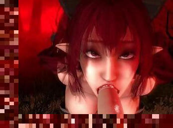 Demon Girl gets In a Gangband trap with Magic Dicks  3D Porn