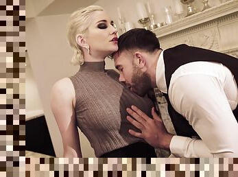 Passionate fucking in the kitchen with stunning blondie Skye Blue