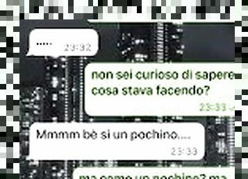 schizzata in bocca alla mia donna pensando alla chat whatsapp con la signora lucia 1 parte