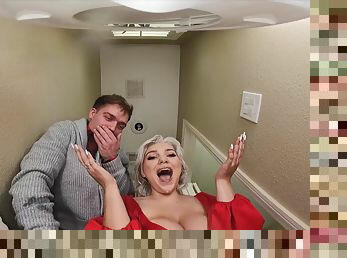 Blonde MILF Adaline Star gets fucked in the bathroom