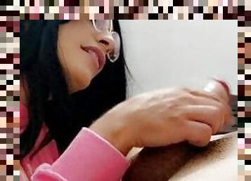 New vid out now! Sexy sissy latina milks Uncut latino cock