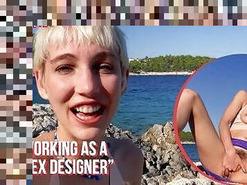 Ersties - Adorable Annika Fingers Herself On a Beach in Croatia