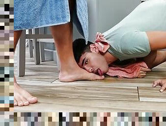 Innocent Stepson Gets An Accidental Boner While Licking His Step-daddy's Toes - SayUncle