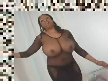 Carmen Hayes, black and busty, alone