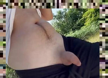 JERKING OFF WHILE WALKING IN THE COUNRTYSIDE