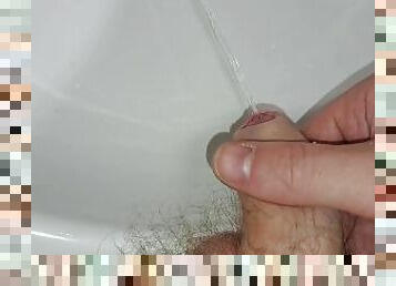 Uncut phimosis piss in my sink