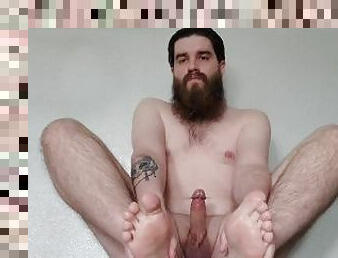 Playing With My Slippery Feet and Cock