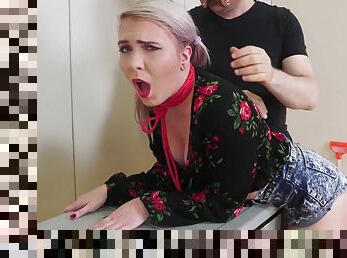 Booty spank and BDSM humiliation