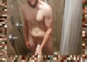 Gym shower and tease