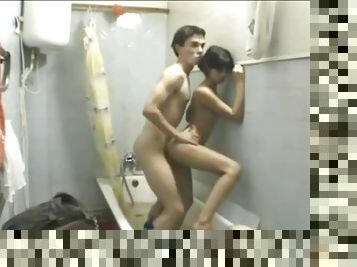 Awesome amateur couple fucking in the bathroom