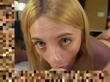Big-eyed teen Kate Bloom hot POV porn